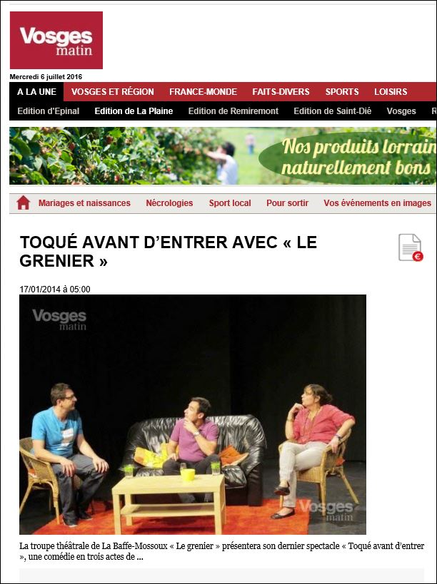 toqué le grenier de la baffe mossoux